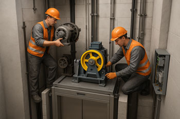 فرآیند اورهال آسانسور در فضای کوچک، با تمرکز بر به‌روزرسانی قطعات و سیستم‌ها