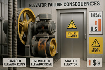 هزینه‌های ناشی از بی‌توجهی به علائم خرابی آسانسور