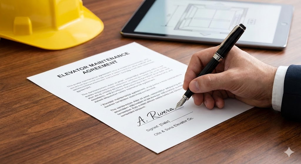 امضای قرارداد سرویس و نگهداری آسانسور جهت اخذ استاندارد ادواری توسط شرکت معتبر