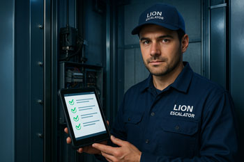 چک لیست سرویس و نگهداری آسانسور شامل بررسی موتور، ترمز و تابلو فرمان