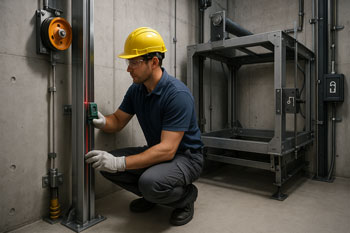 نصب استاندارد آسانسور شامل ریل گذاری، کابین و تجهیزات ایمنی