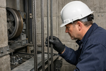 بازرسی ایمنی سیم‌بکسل آسانسور در چاه و موتورخانه