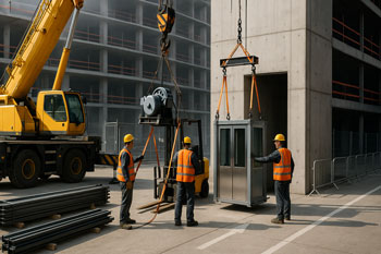 لجستیک و مدیریت کارگاه در نصب آسانسور