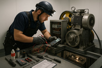 میز کار فنی با چک‌لیست سرویس پیشگیرانه و گزارش‌های تعمیر اضطراری