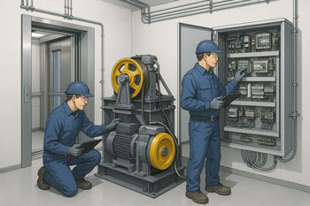 بازرسی و نگهداری آسانسورهای مسکونی و تجاری توسط تکنسین